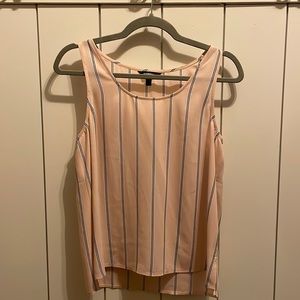 Light Pink Express tank top with navy and white stripes